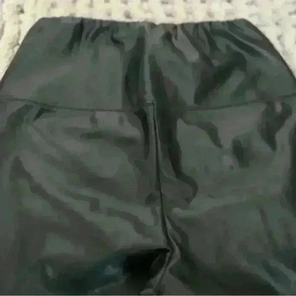 High Waisted Faux Leather Leggings & Moto Ribbed Leggings Small - Picture 5 of 12